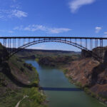 Perrine Bridge spanning the Snake River Canyon in Twin Falls, Idaho on a clear day